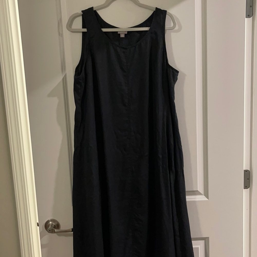 J. Jill black linen maxi dress